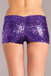 BW1676HP Sequin Booty Shorts - Hot Pink